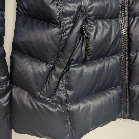 Andrew Marc EUC Navy Down Hooded Zip Jacket L - Picture 5 of 12
